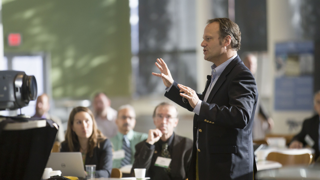 CXO founder speaking at a conference or writing a thought leadership opinion piece
