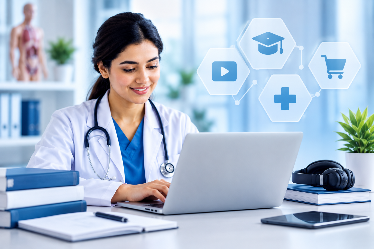 Healthcare EdTech ecommerce website development with LMS and payment gateway integration