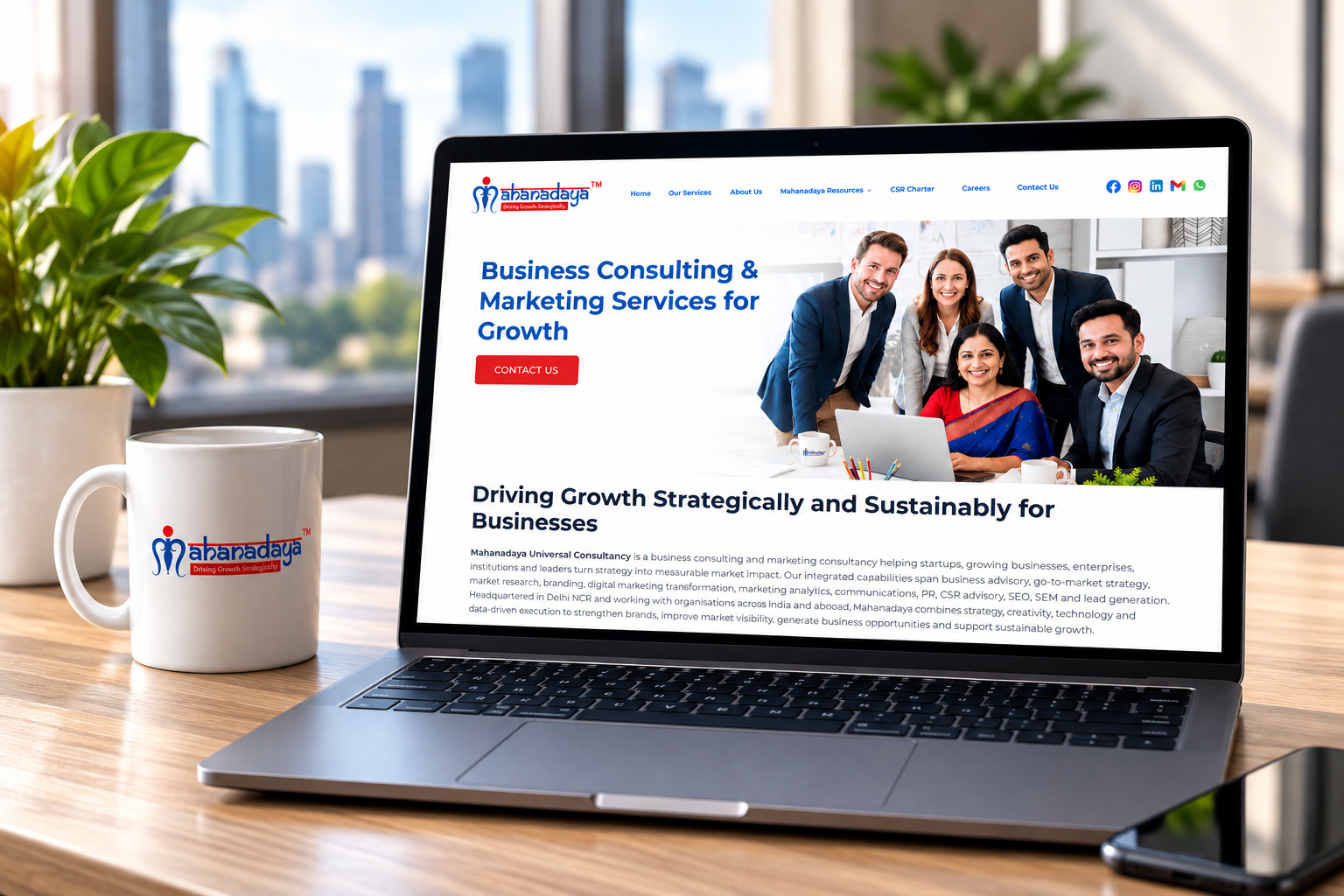 Business website revamp supporting 7.5 times industry portfolio expansion