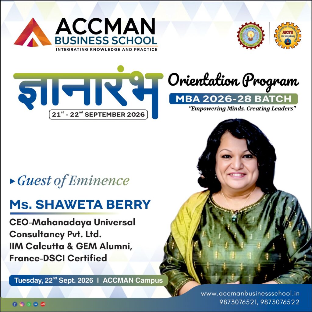 Shaweta Berry Guest of Eminence ACCMAN Business School